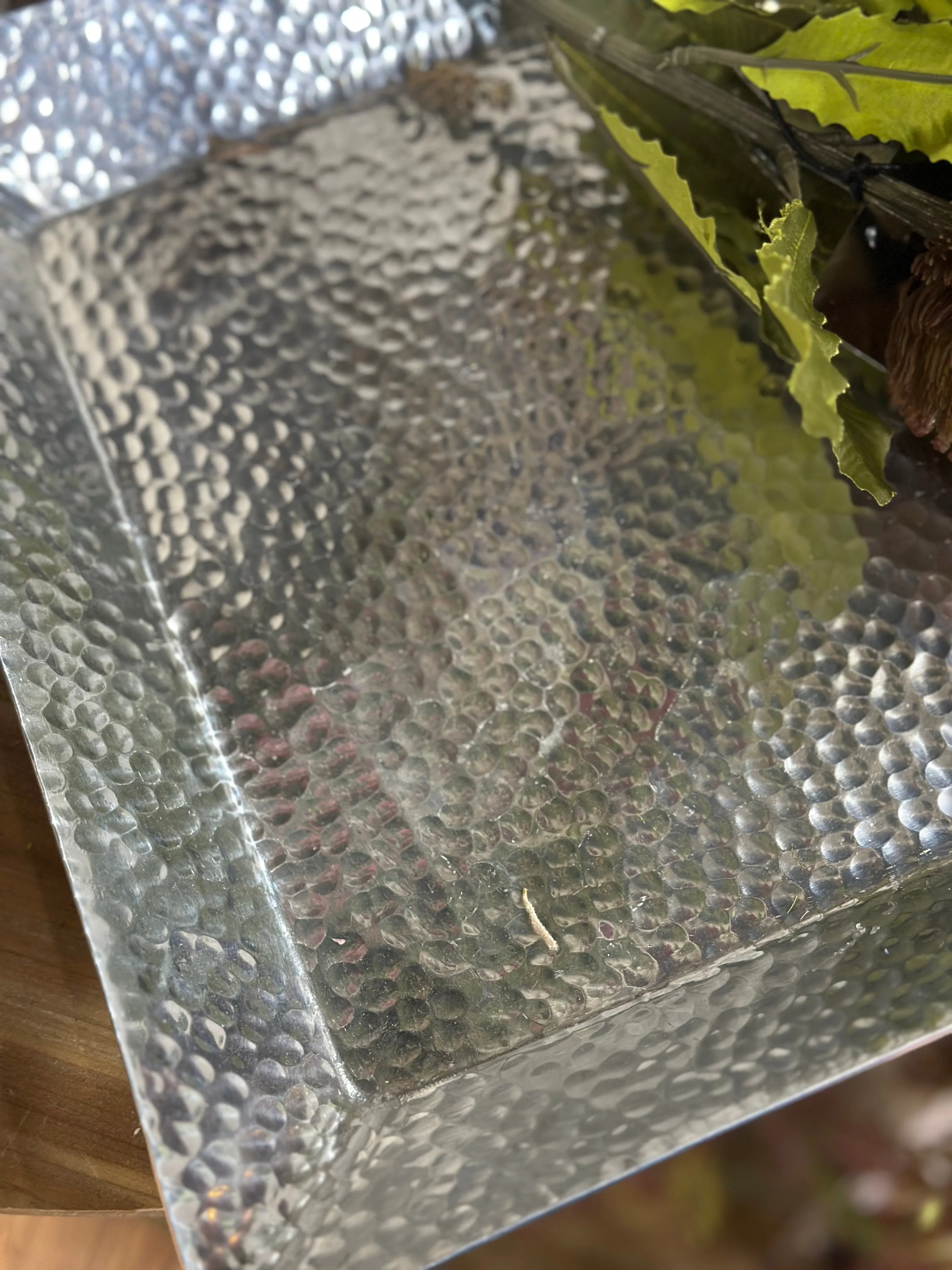 12" Silver Square Tray