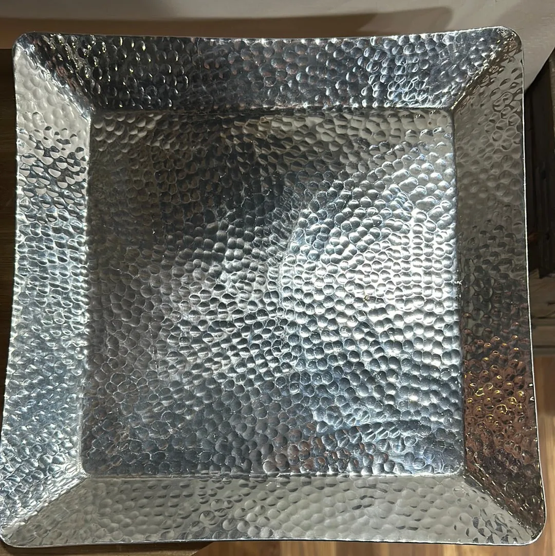 12" Silver Square Tray