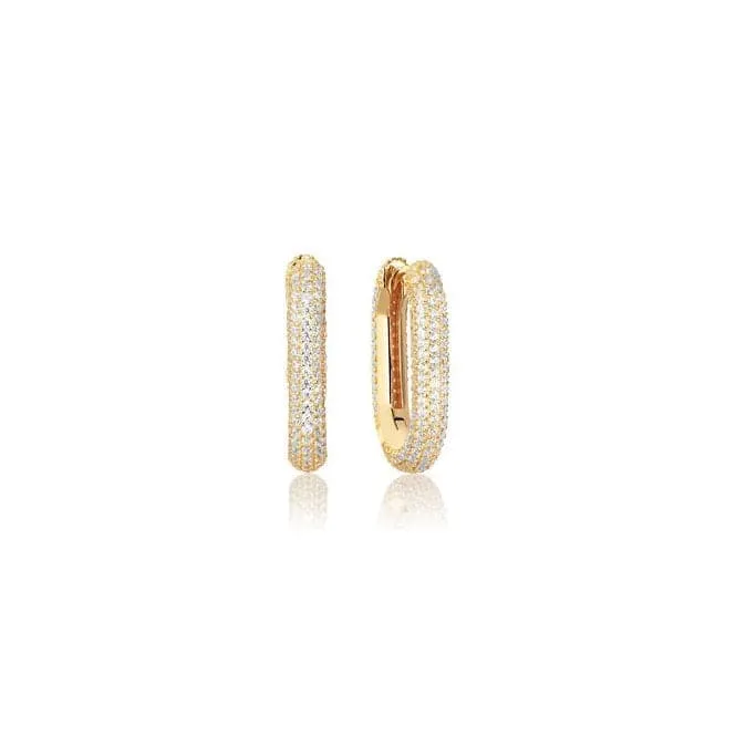 18k Gold Plated Capri Medio Earrings SJ-E62011-CZ-SG