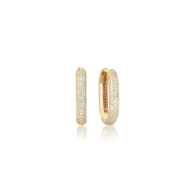 18k Gold Plated Capri Medio Earrings SJ-E62011-CZ-SG