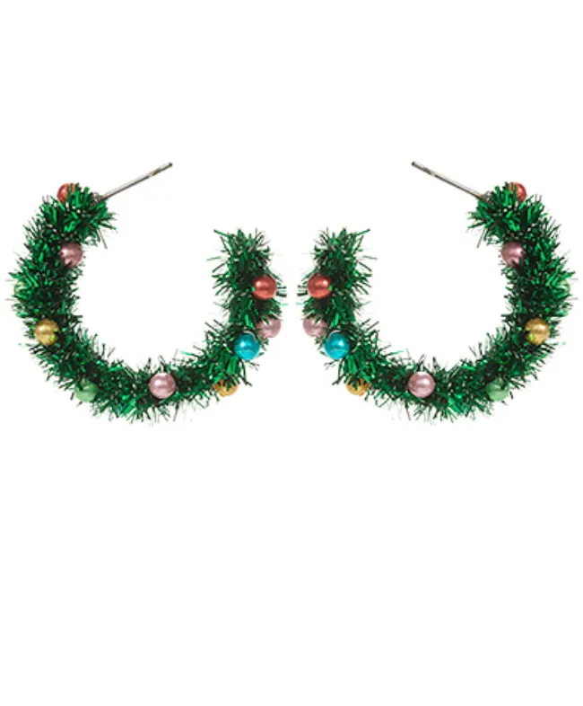 30mm Christmas Tinsel Hoops
