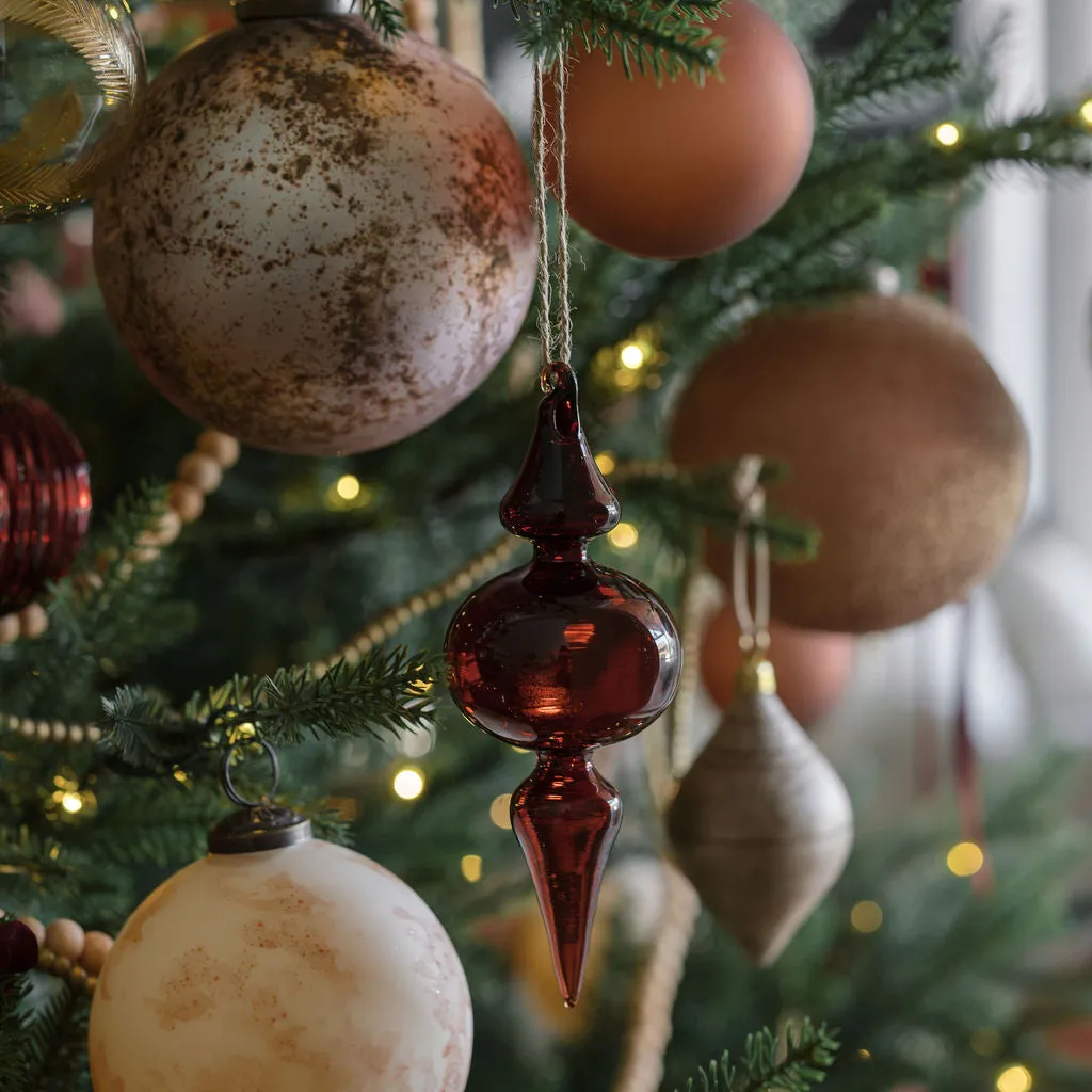 5" Mercury Marble Glass Ornament