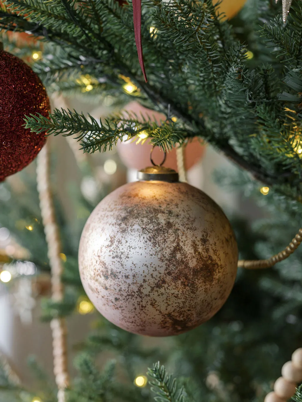 5" Mercury Marble Glass Ornament