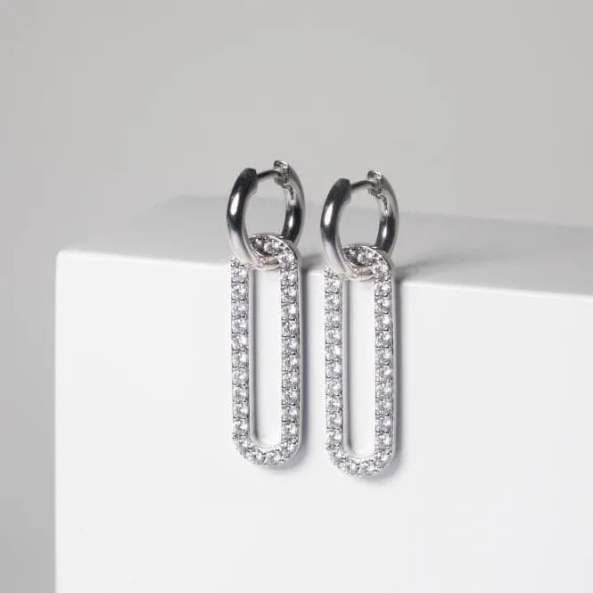 925 Sterling Silver Capizzi Lungo Earrings SJ-E42220-CZ