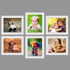 AJANTA ROYAL Classic set of 6 Individual Photo Frames (6-8x10 Inch) : A-61C (White)