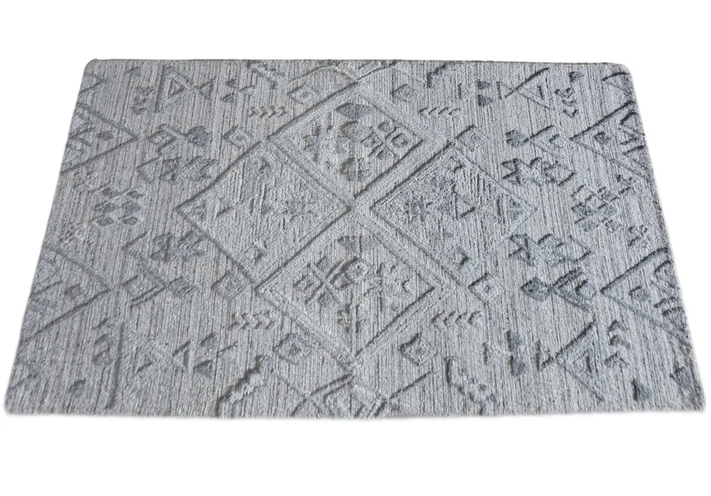 Apichu Modern Grey Tribal Rug