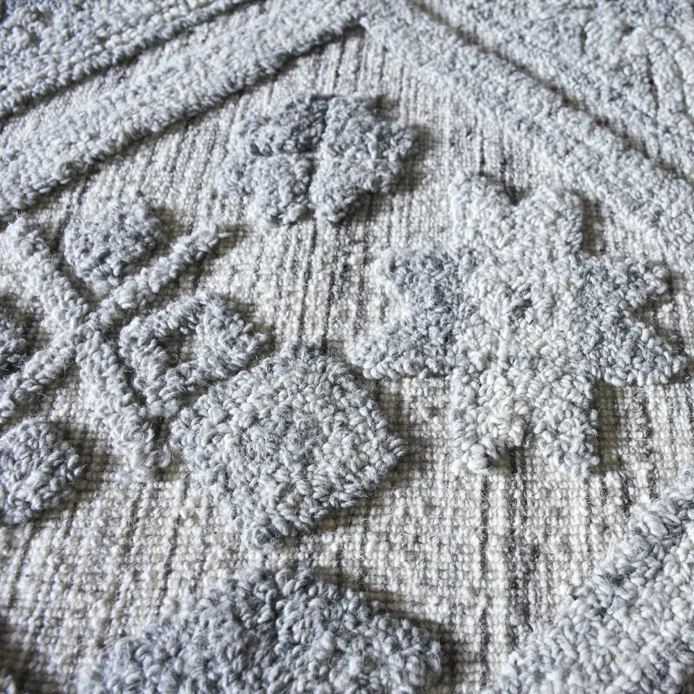 Apichu Modern Grey Tribal Rug