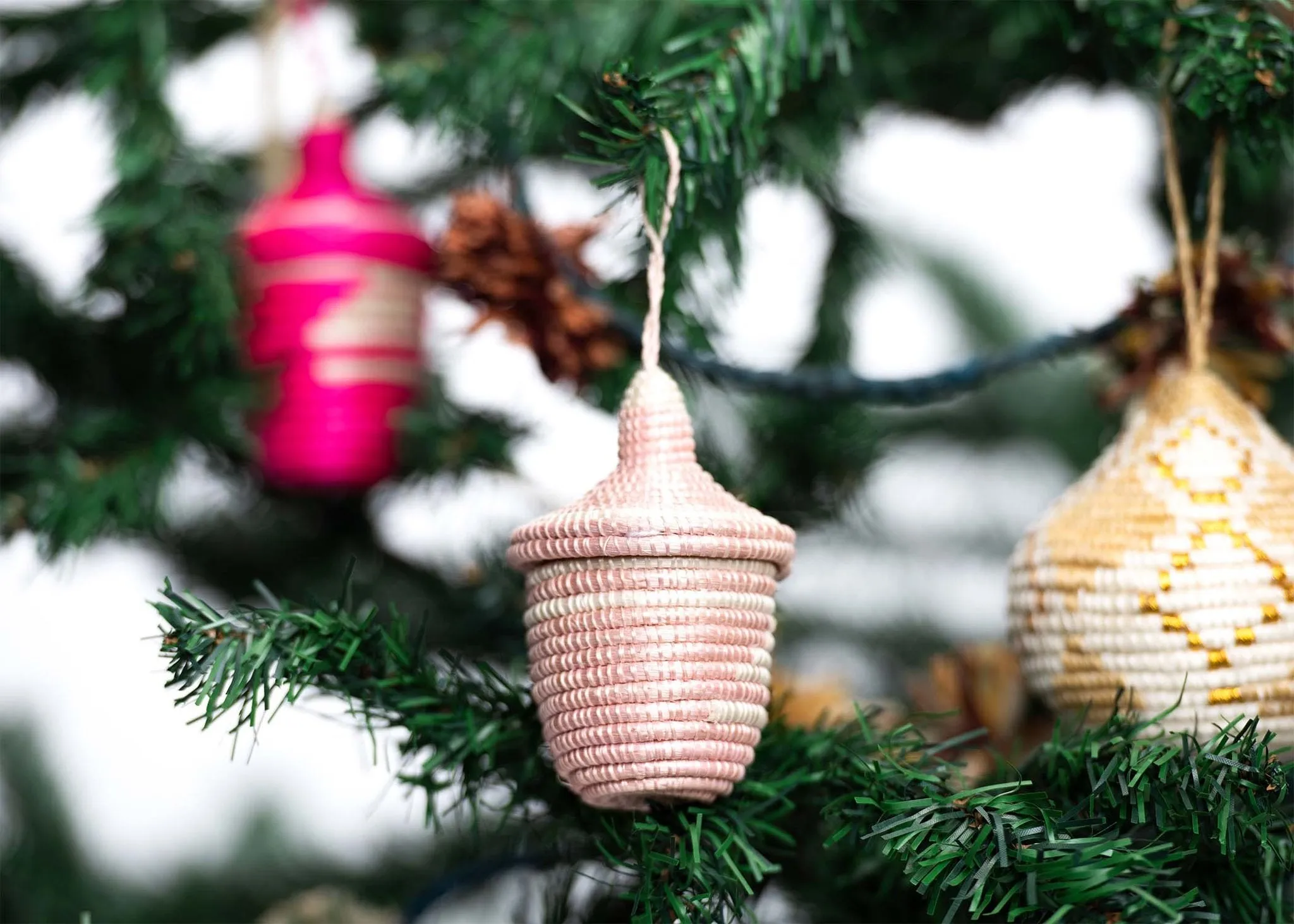 Boho Holiday Ornaments Set of Three