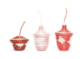 Boho Holiday Ornaments Set of Three