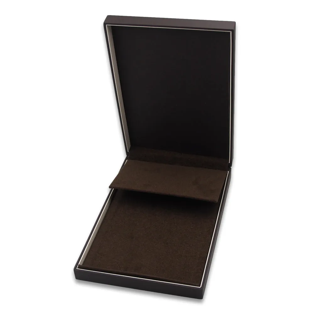 Brown Elegant Matte Boxes with Reversible Inserts