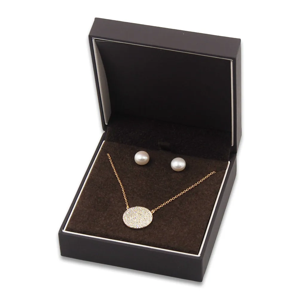 Brown Elegant Matte Boxes with Reversible Inserts