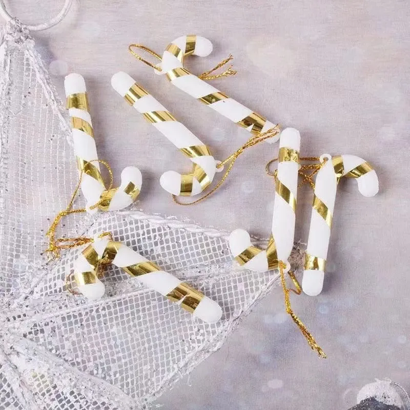 Bulk 2.7" 6 Pcs Small Walking Stick with Rope Pendant Ornaments Wholesale