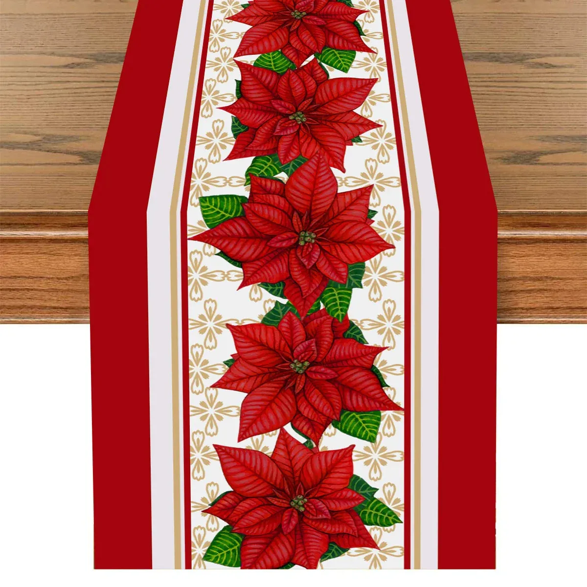 Christmas Polyester Table Runner Merry Christmas Decoration For Home 2023 Xmas Gifts Navidad Noel New Year 2024 Natal Tablecloth
