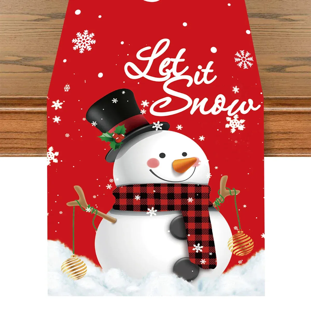 Christmas Polyester Table Runner Merry Christmas Decoration For Home 2023 Xmas Gifts Navidad Noel New Year 2024 Natal Tablecloth