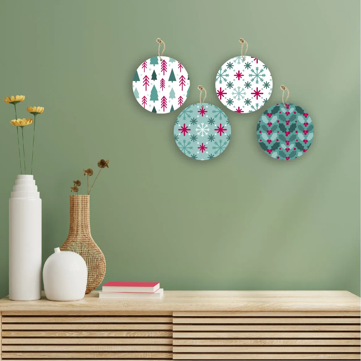 Christmas Theme Printed Wall Hanging Home Decorations House Bedroom Living Room