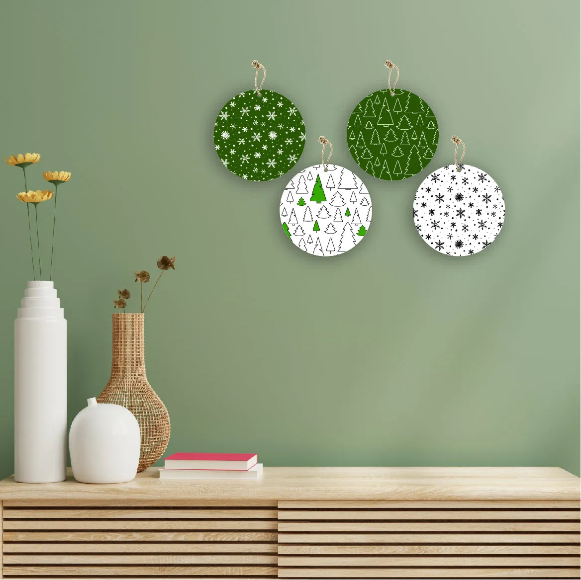Christmas Theme Printed Wall Hanging Home Decorations House Bedroom Living Room