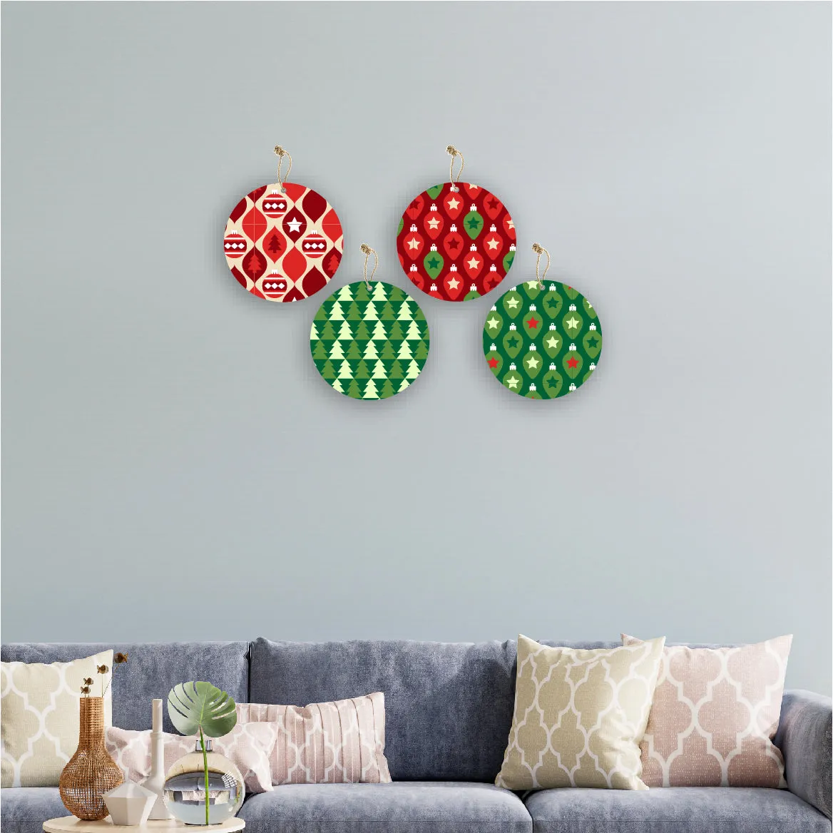 Christmas Theme Printed Wall Hanging Home Decorations House Living Room