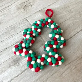 Christmas Tree Felt Wreath