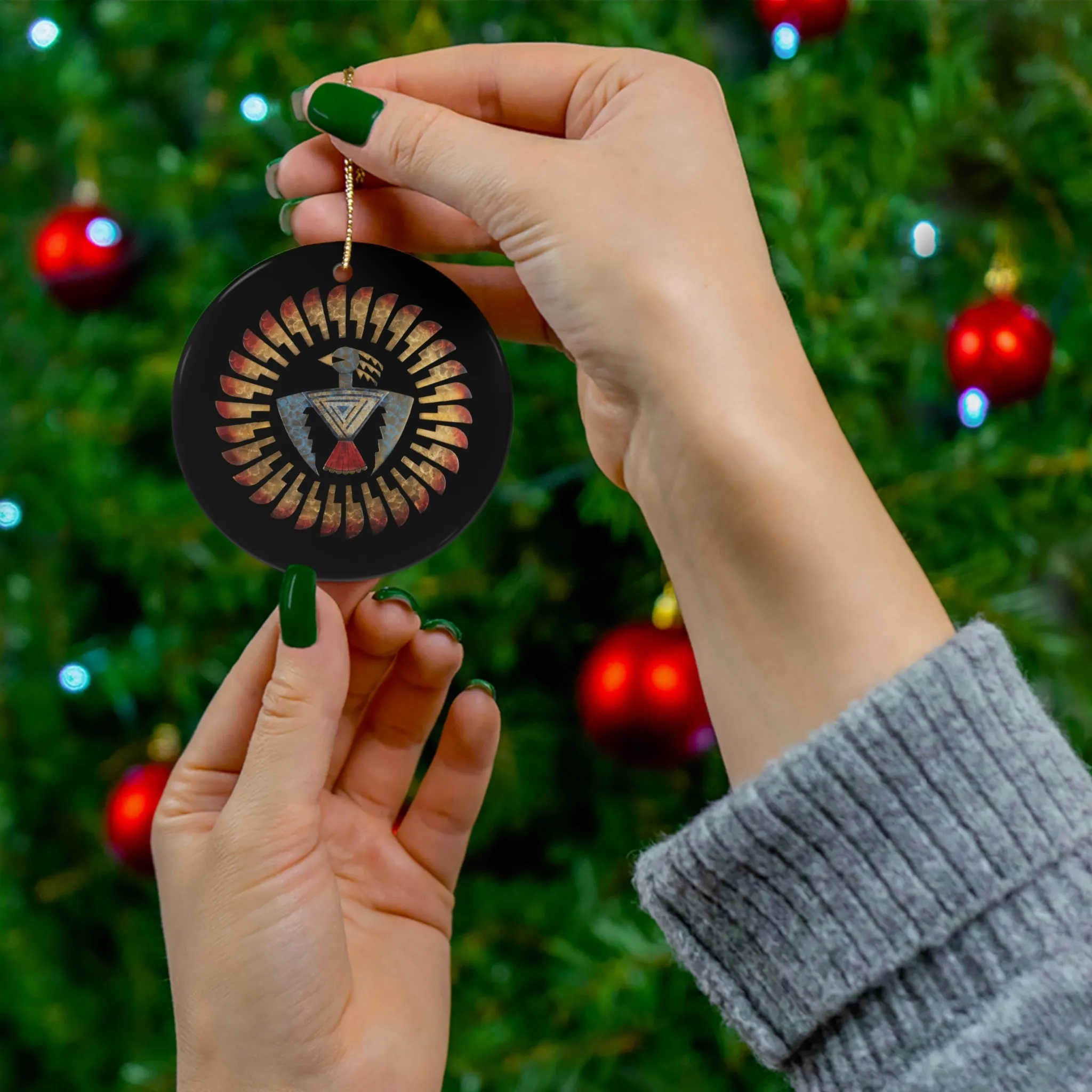 Circumspect Ceramic Ornament