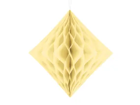 Cream Honeycomb Diamond Decoration 30cm