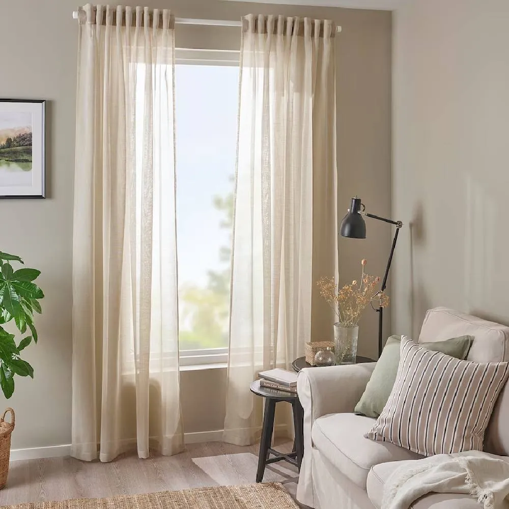 Curtains Ikea Hallebracka 145X250 2 pcs, light beige