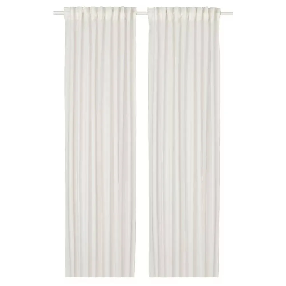 Ikea Hallebracka White Curtains, 145x250 cm, Pack of 2
