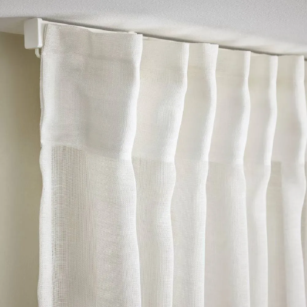 Ikea Hallebracka White Curtains, 145x250 cm, Pack of 2