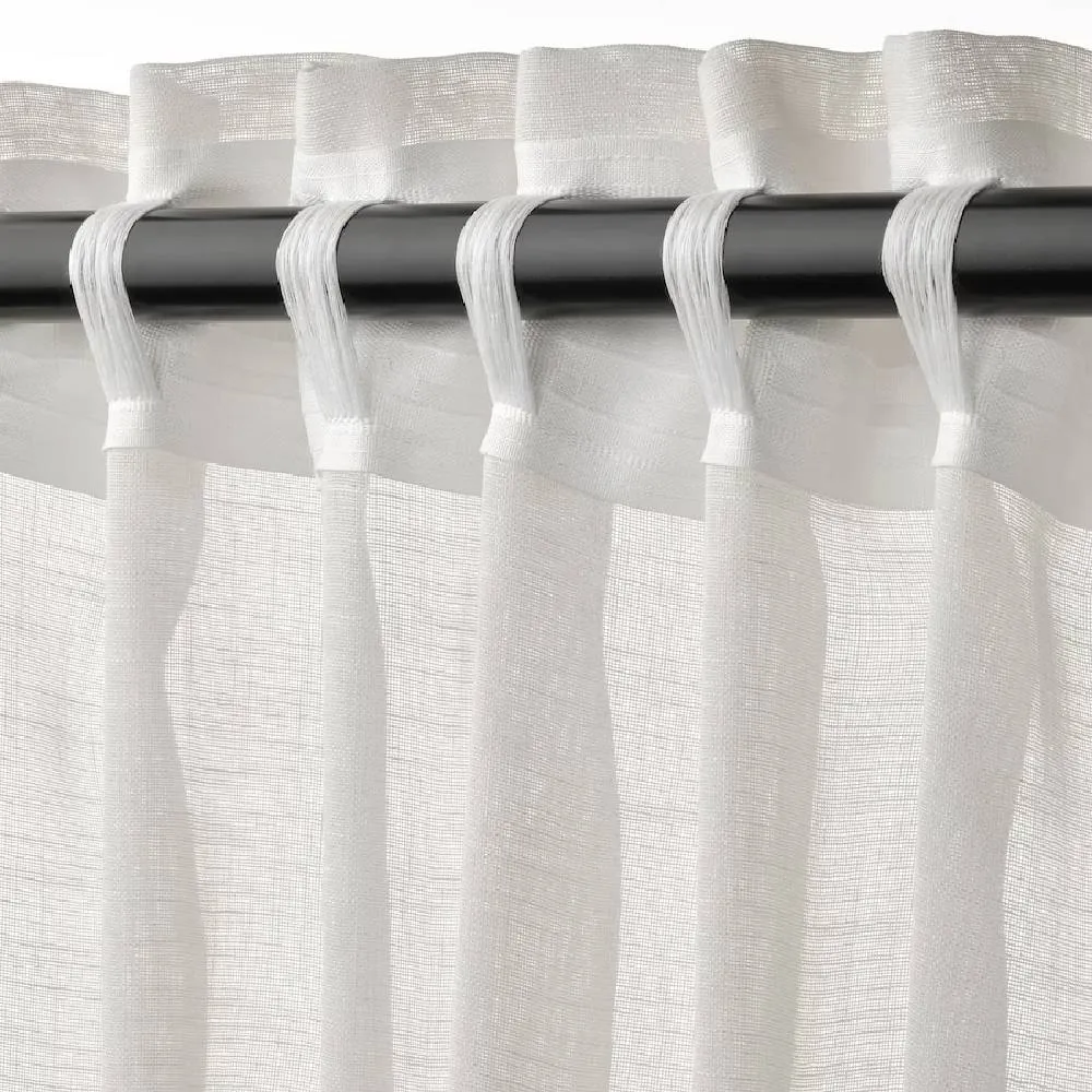 Ikea Hallebracka White Curtains, 145x250 cm, Pack of 2