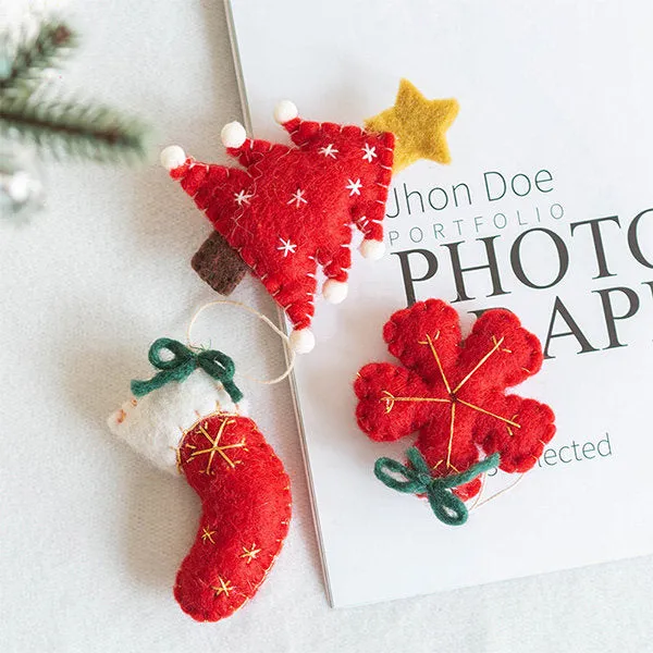 Cute Felted Christmas Ornaments