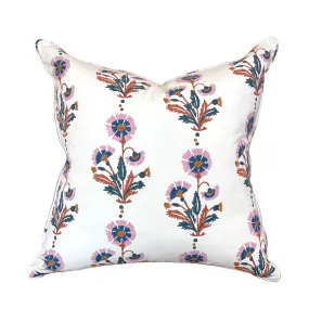 Dianthus Hand Block Pillow