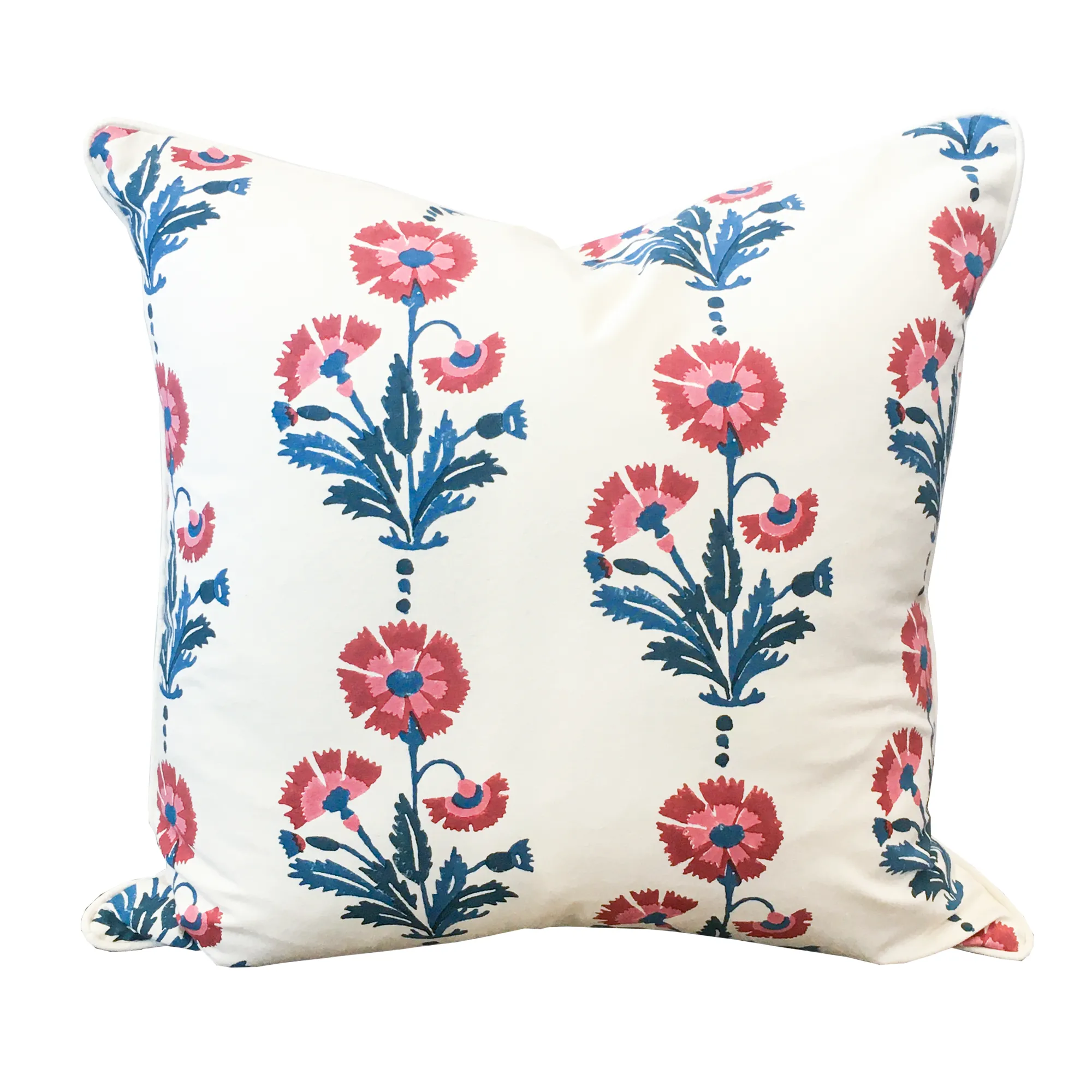 Dianthus Hand Block Pillow