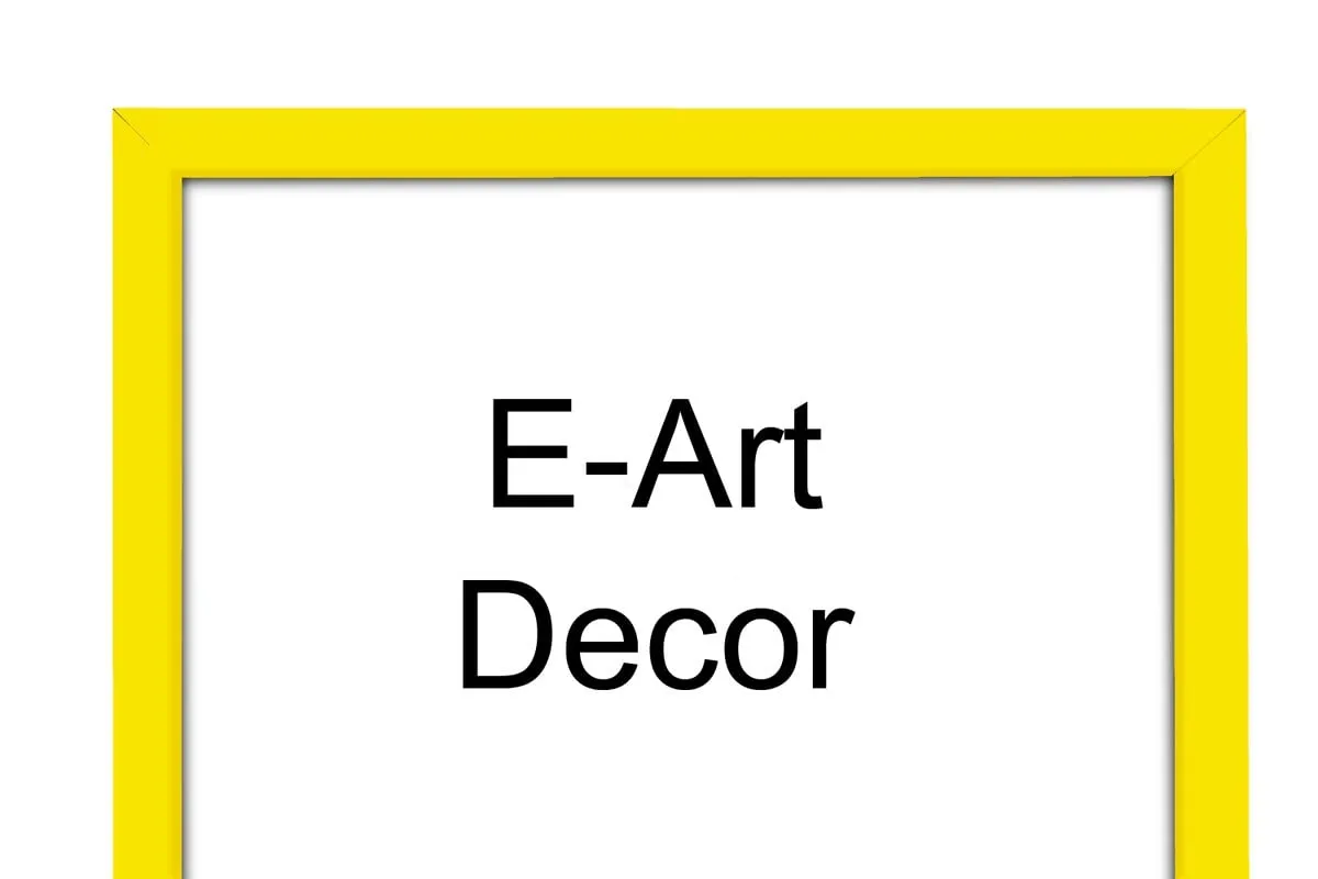 E-Art Synthetic Wood, unbreakable Plexi Glass and Mdf Yellow Color Table Top/Wall Hanging Photo Frames (6x8 inch)-pack of 2