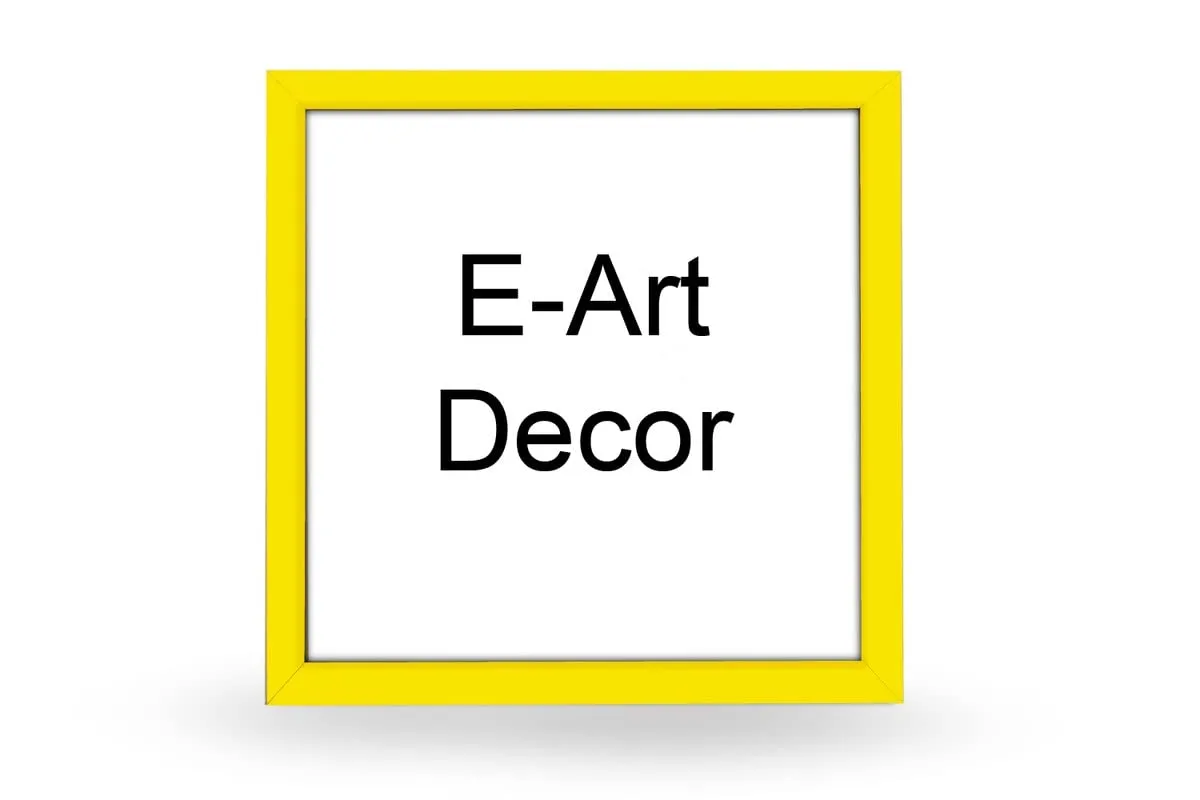 E-Art Synthetic Wood, unbreakable Plexi Glass and Mdf Yellow Color Table Top/Wall Hanging Photo Frames (6x8 inch)-pack of 2
