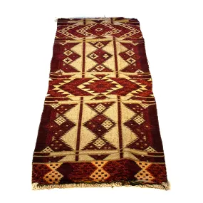 Egyptian Cotton Pattern Rug - 1.5 M x 0.7 M - Maroon