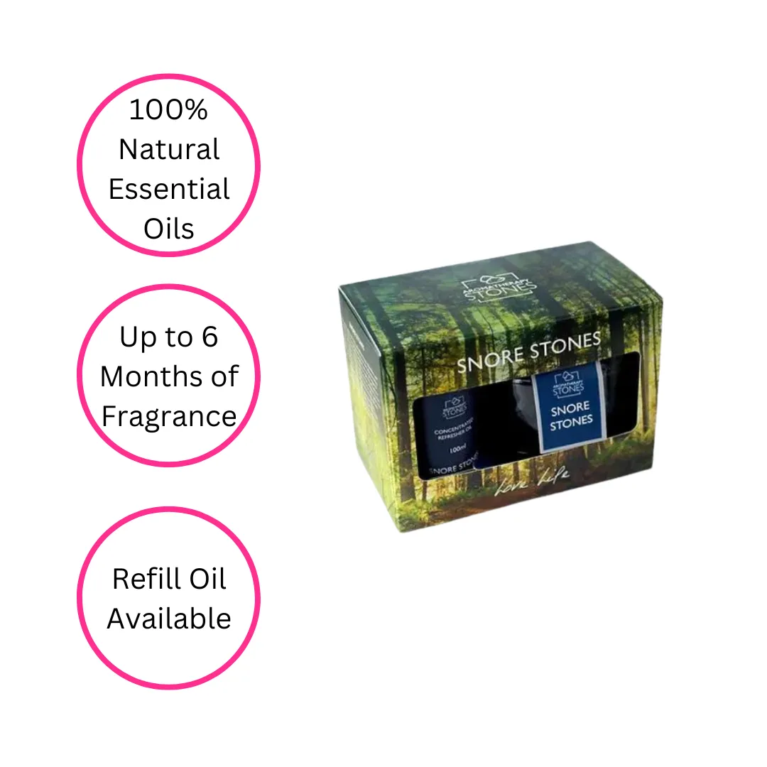 ESSENTIAL OIL AROMATHERAPY SNORE STONES GIFT SET