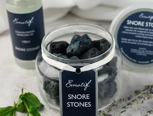 ESSENTIAL OIL AROMATHERAPY SNORE STONES GIFT SET