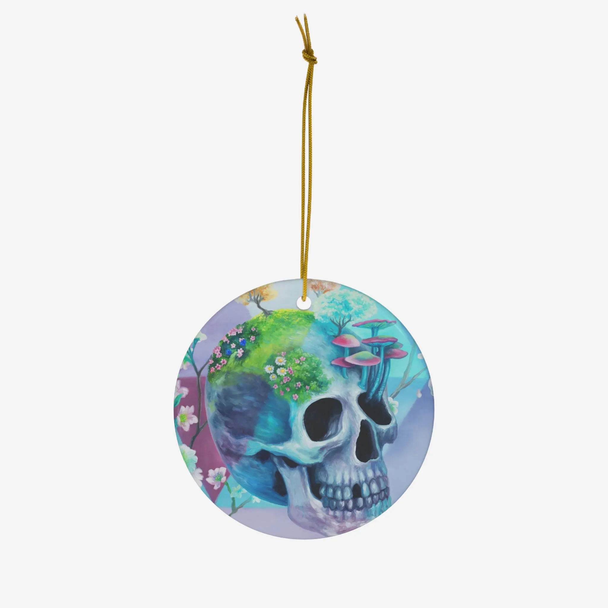 Eternal Bloom Ceramic Ornament