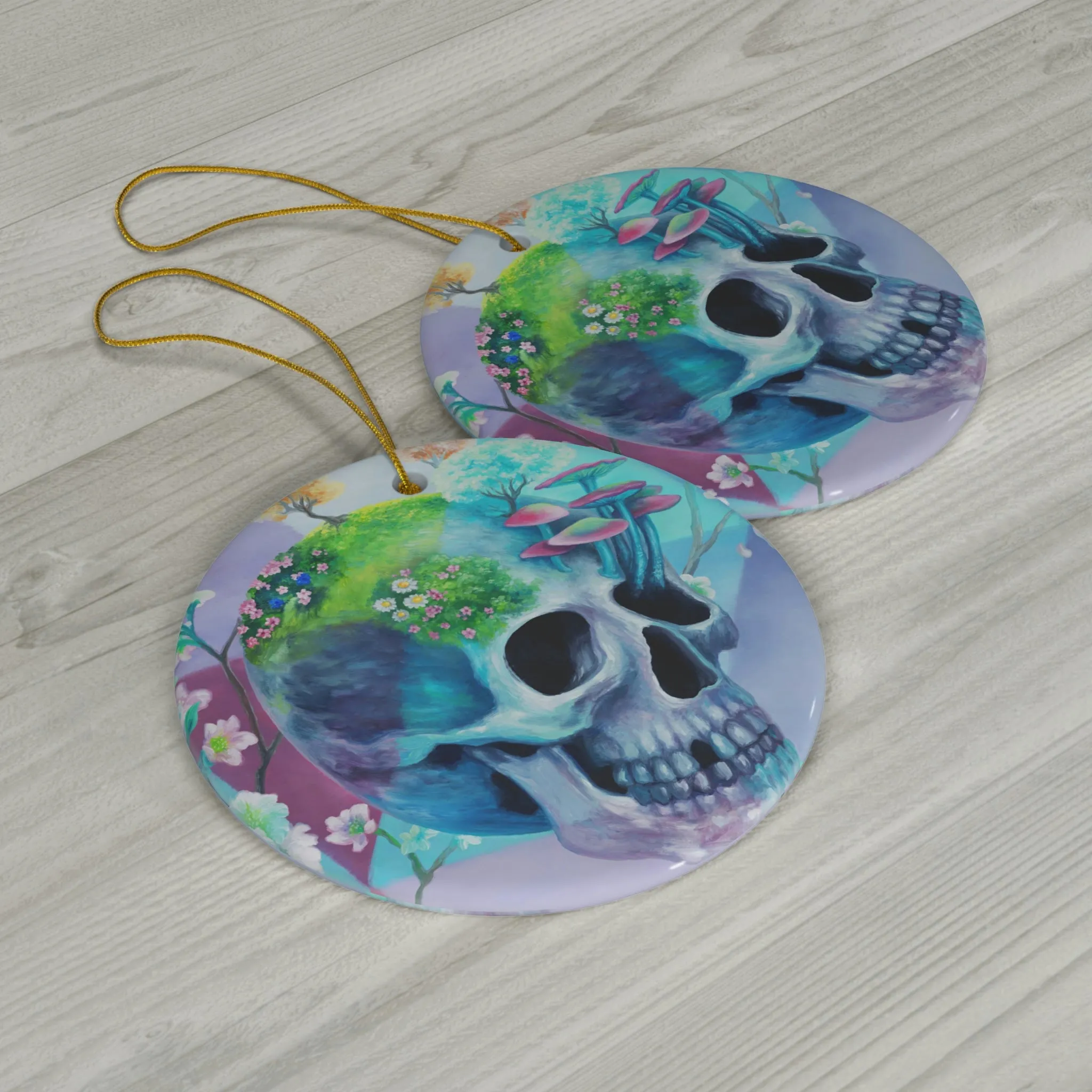 Eternal Bloom Ceramic Ornament