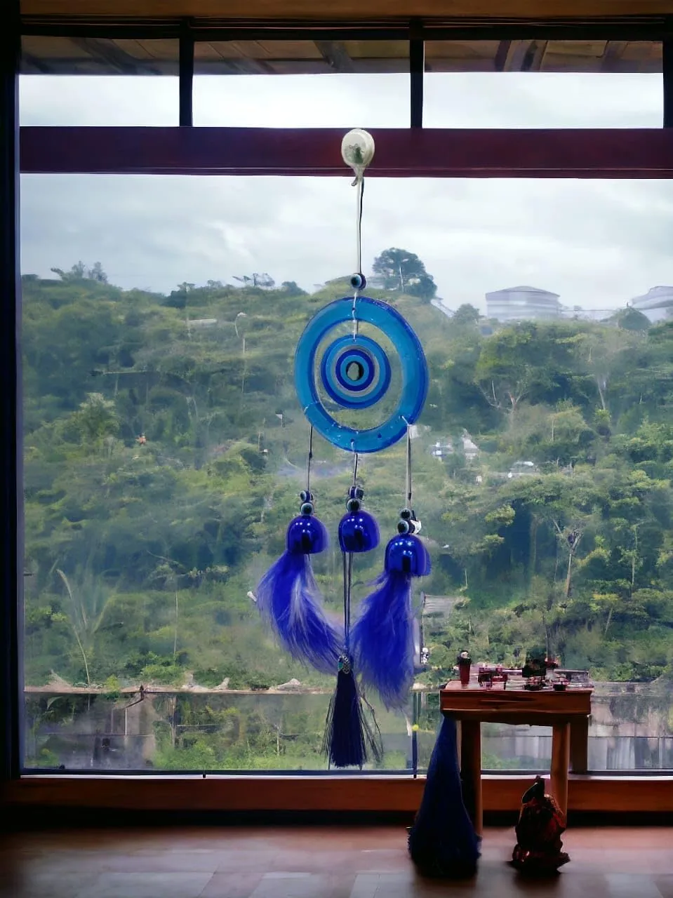 Evil Eye Wind Chime with Three Bell