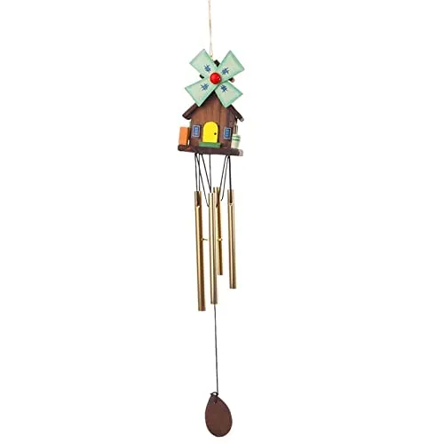 FASHIONMYDAY Fashion My Day® Windmill Amazing Fengshui Lucky Wind Chime Church Bell Hanging Decor 4 Tubes | Home & Garden | Yard, Garden & Outdoor Living | Garden | Wind Chimes