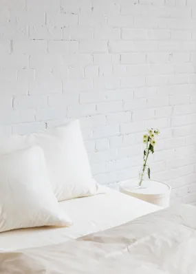 Fitted Sheet and Pillowcase Set in Natural