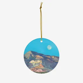 Ghost Ranch Small Moon Ceramic Ornament