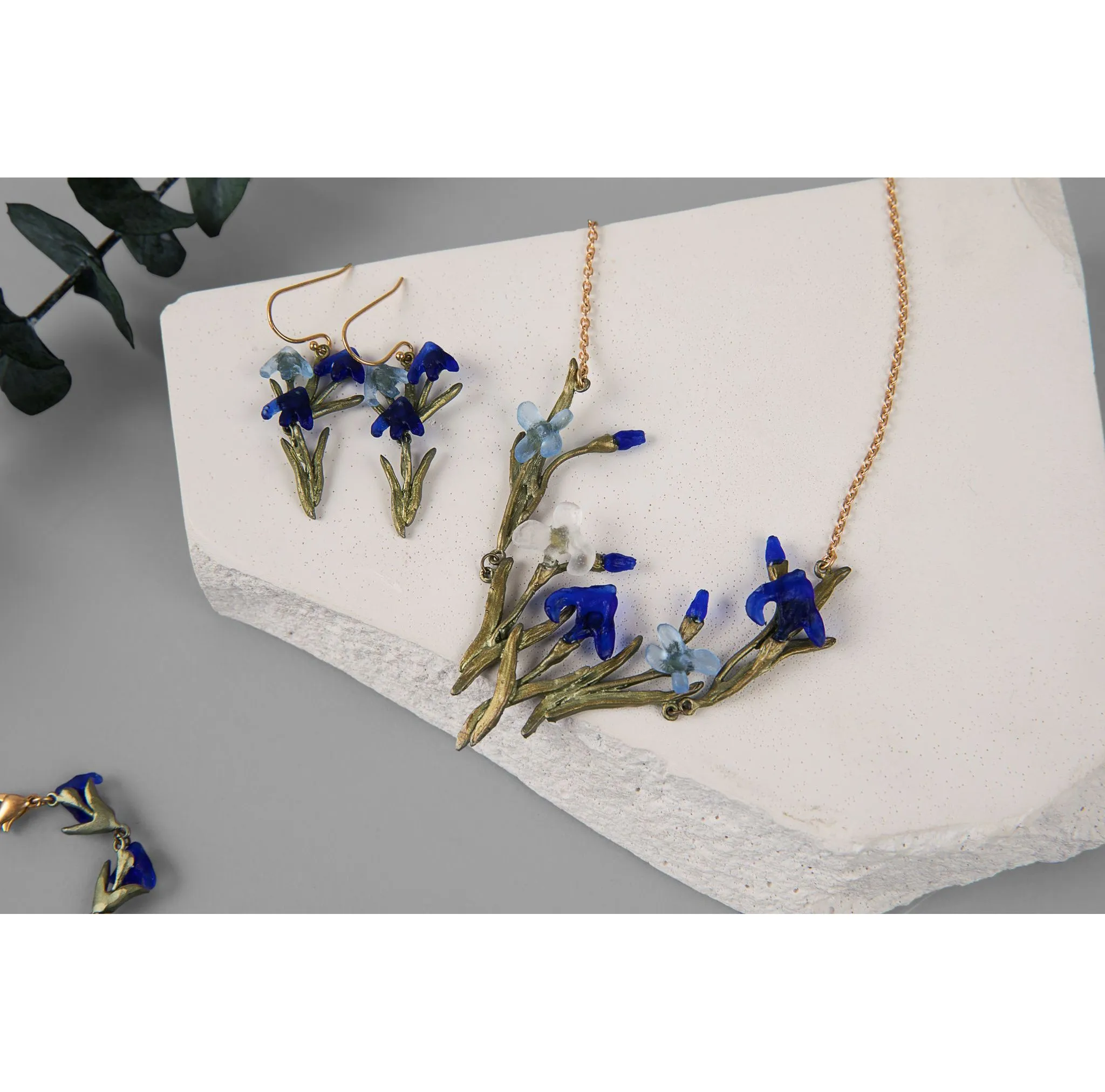 Glass Irises Statement Necklace