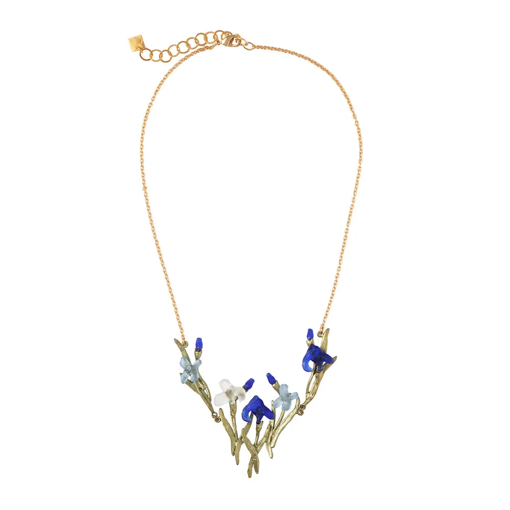 Glass Irises Statement Necklace