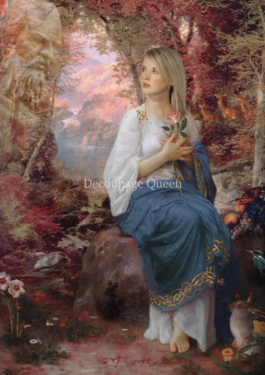 HDJ Brigit Celtic Goddess of Poetry A4 Rice Paper - 5 Sheets