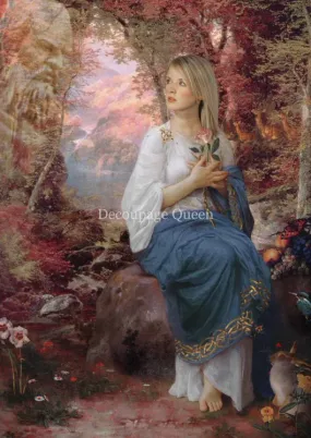 HDJ Brigit Celtic Goddess of Poetry A4 Rice Paper - 5 Sheets