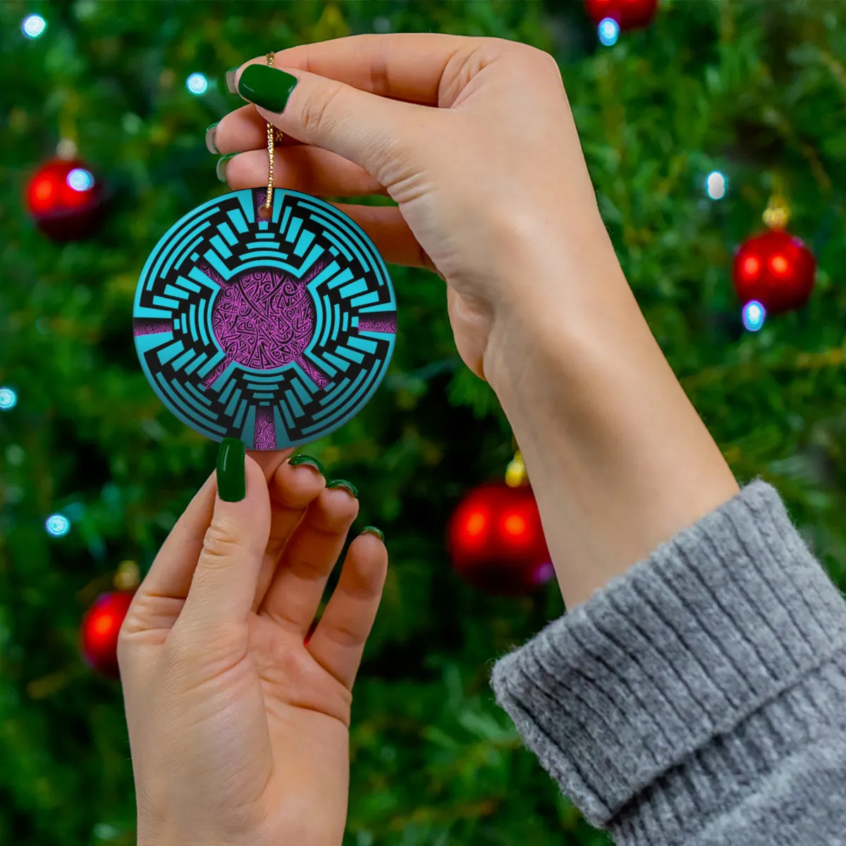 Hiosik Futurism I Ceramic Ornament