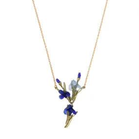 Irises Glass Pendant Necklace
