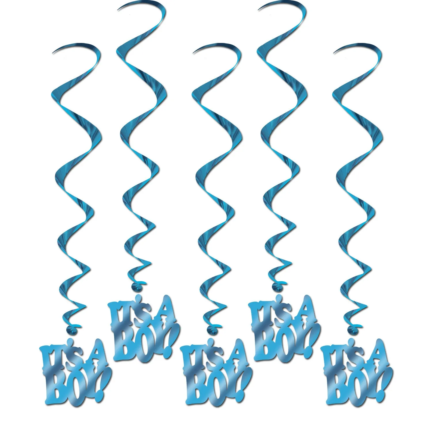 It's A Boy Blue Swirl Hanging Decorations | 5ct
