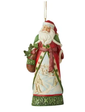 Jim Shore Santa with Winter Scene Ornaments